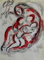 Chagall - Hagar in the Desert, original Bible lithograph